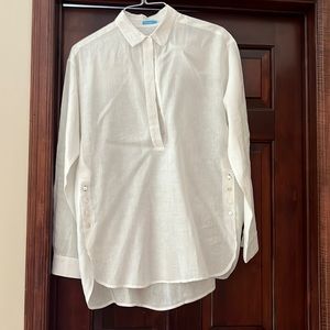 J. Mclaughlin Fallon shirt / blouse - white. Worn once. Size Large and runs big.